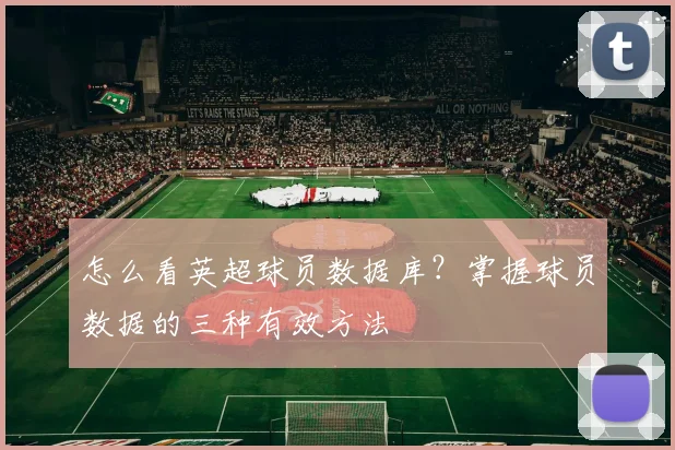 怎么看英超球员数据库？掌握球员数据的三种有效方法